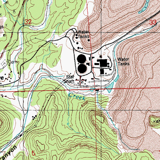 Topographic Map of Star Shaft, NM