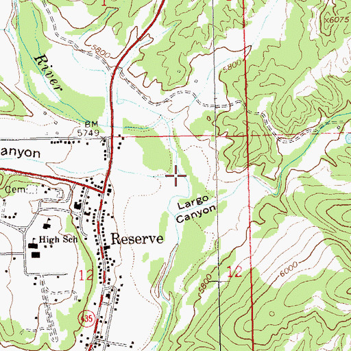 Topographic Map of Starkweather Canyon, NM