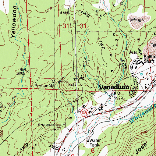 Topographic Map of State Shaft, NM
