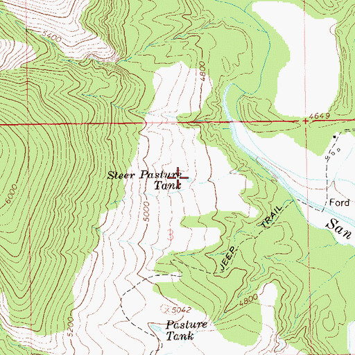 Topographic Map of Steer Pasture Tank, NM