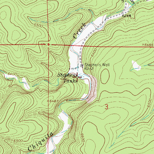 Topographic Map of Stephens Tanks, NM
