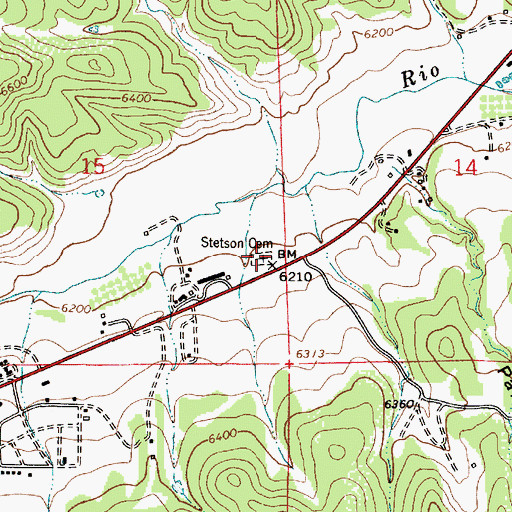 Topographic Map of Stetson Cemetery, NM