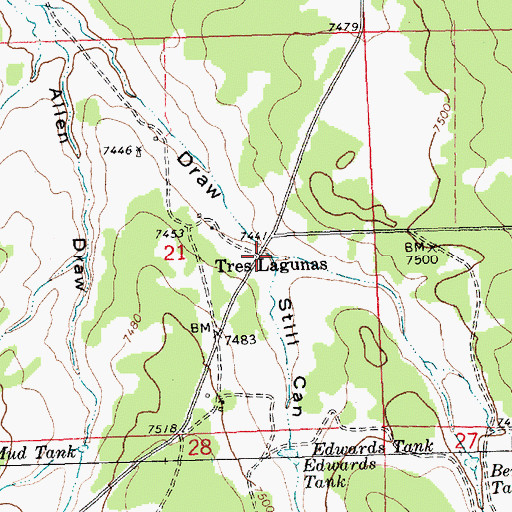 Topographic Map of Still Canyon, NM