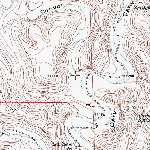 Topographic Map of Stone Canyon, NM