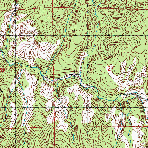 Topographic Map of Stone Canyon, NM