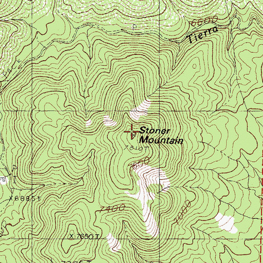 Topographic Map of Stoner Mountain, NM