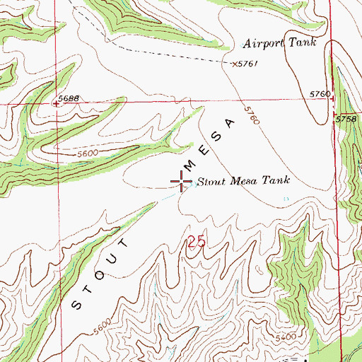 Topographic Map of Stout Mesa Tank, NM