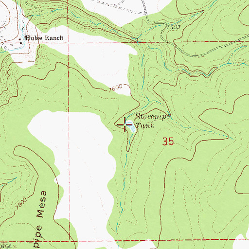 Topographic Map of Stovepipe Tank, NM