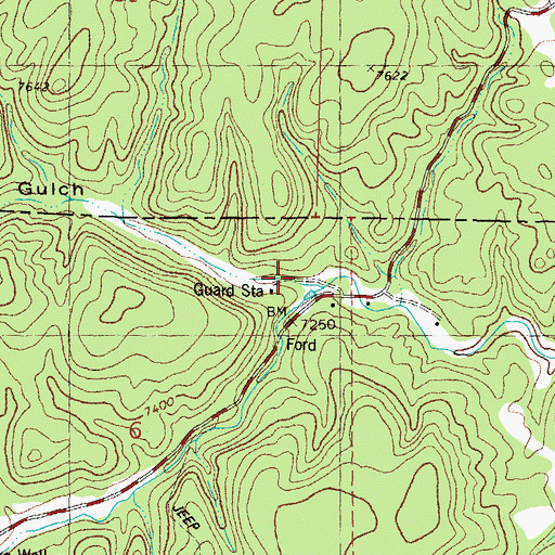 Topographic Map of Straight Gulch, NM