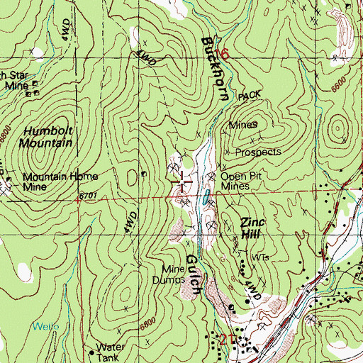 Topographic Map of Strike Tunnel, NM
