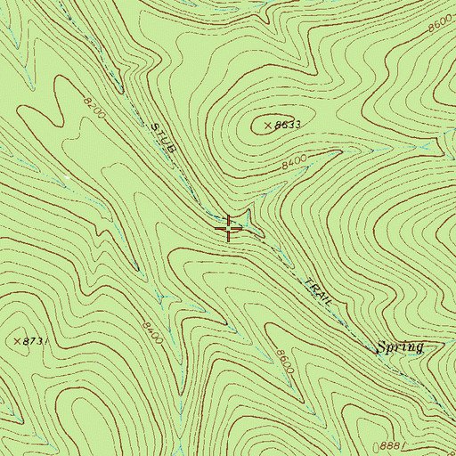Topographic Map of Stub Trail, NM