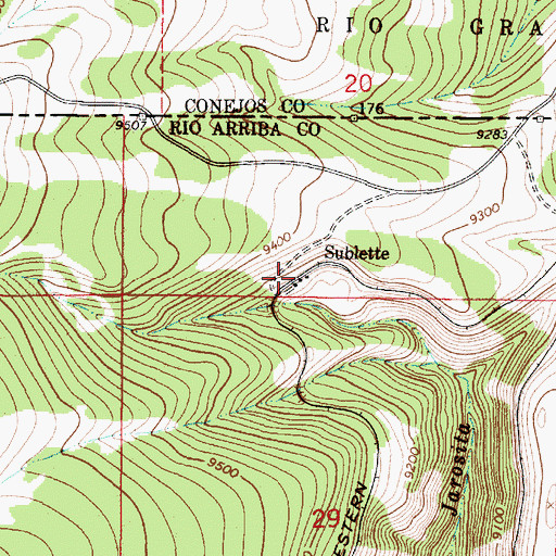 Topographic Map of Sublette, NM