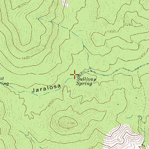 Topographic Map of Sullivan Spring, NM
