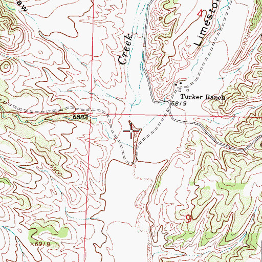 Topographic Map of Sullivans Hole Canyon, NM