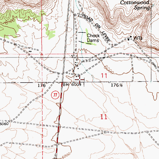 Topographic Map of Painted Desert, AZ