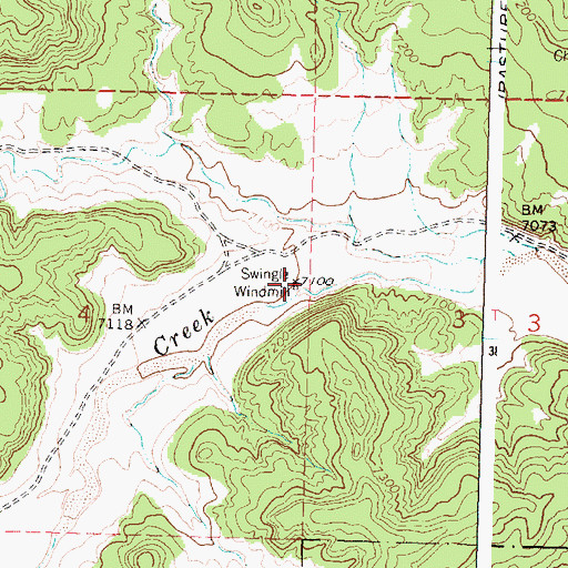Topographic Map of Swingle Windmill, NM