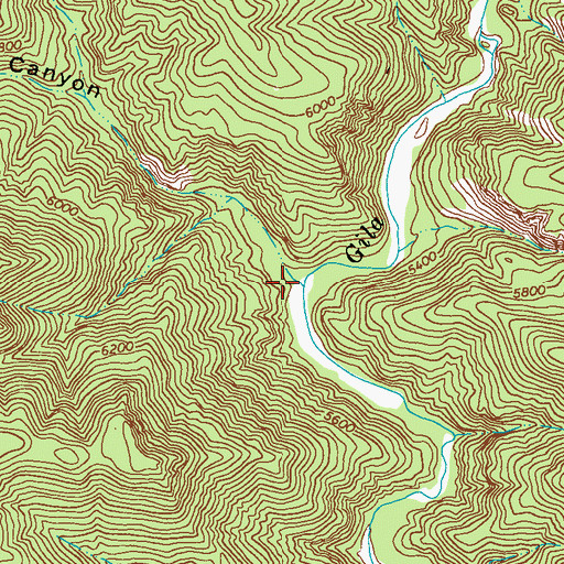 Topographic Map of Sycamore Canyon, NM