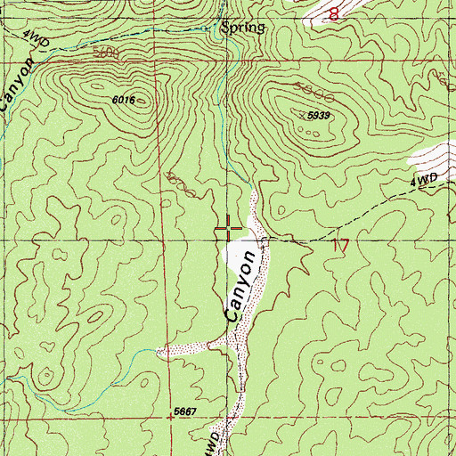 Topographic Map of T Bar T Camp, NM