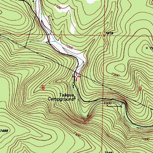 Topographic Map of Tajique Cabin, NM