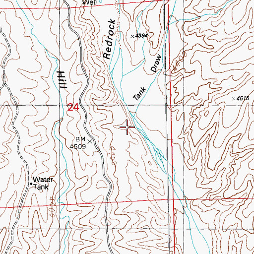 Topographic Map of Tank Draw, NM