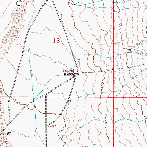 Topographic Map of Tanner Ranch, NM