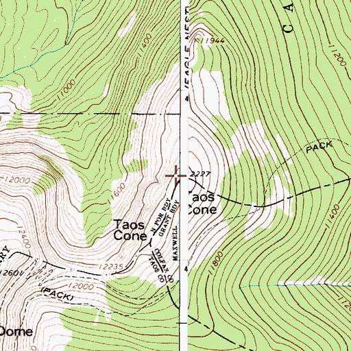 Topographic Map of Taos Cone, NM