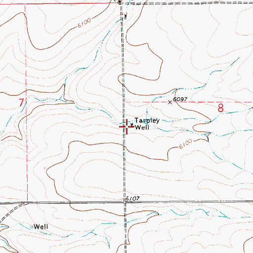 Topographic Map of Tarpley Well, NM