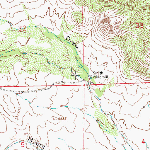 Topographic Map of Taylor Canyon, NM