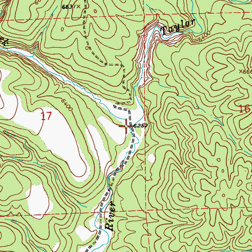 Topographic Map of Taylor Creek, NM