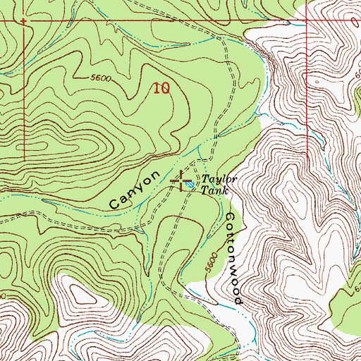Topographic Map of Taylor Tank, NM