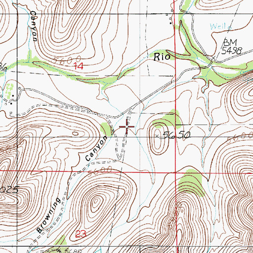 Topographic Map of Teal Canyon, NM