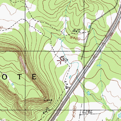 Topographic Map of Tecolote Grant, NM