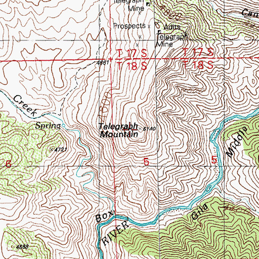 Topographic Map of Telegraph Mountain, NM