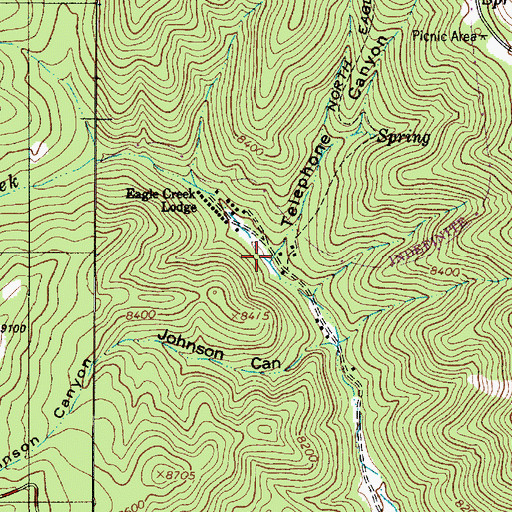 Topographic Map of Telephone Canyon, NM