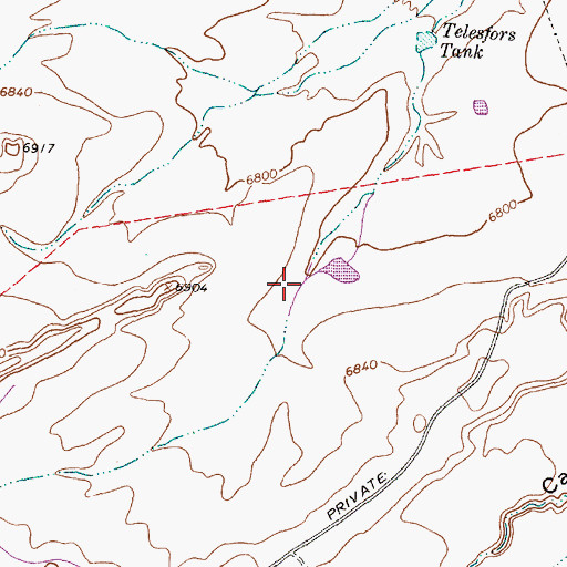 Topographic Map of Television Tank, NM