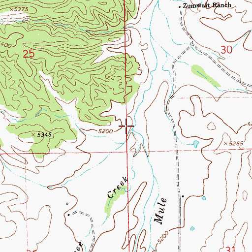 Topographic Map of Tennessee Creek, NM