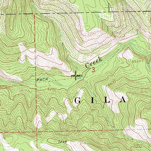 Topographic Map of Tepee Canyon, NM
