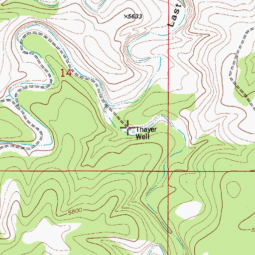 Topographic Map of Thayer Well, NM
