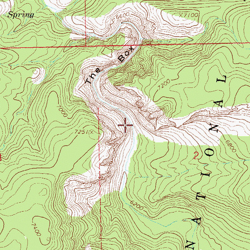 Topographic Map of The Box, NM