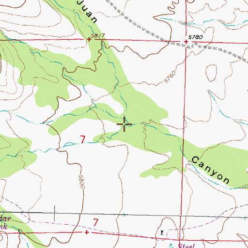 Topographic Map of The Gorge, NM