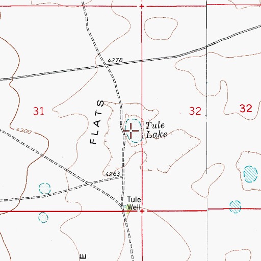 Topographic Map of Tule Lake, NM