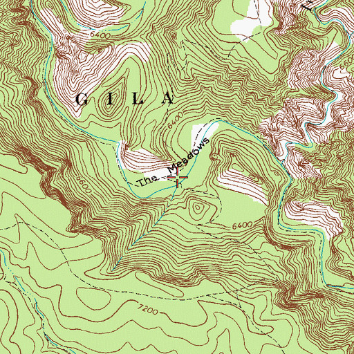 Topographic Map of The Meadows, NM