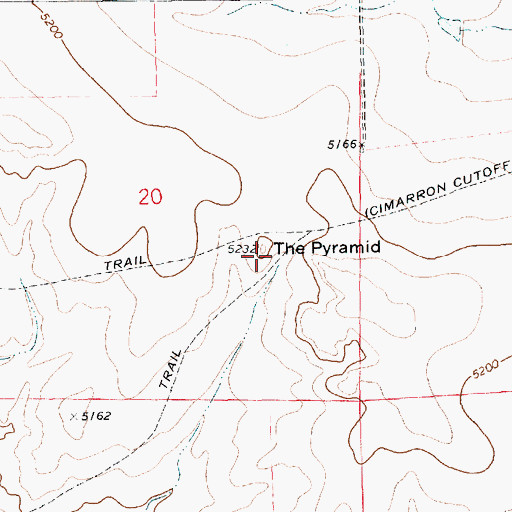 Topographic Map of The Pyramid, NM
