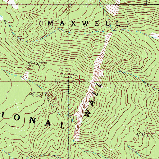 Topographic Map of The Rock Wall, NM