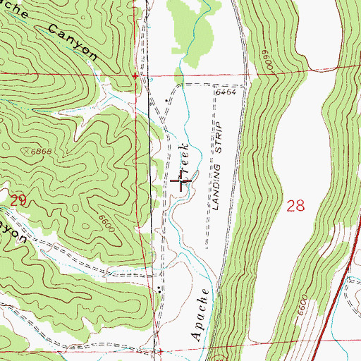 Topographic Map of Third Apache Canyon, NM