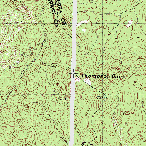 Topographic Map of Thompson Cone, NM