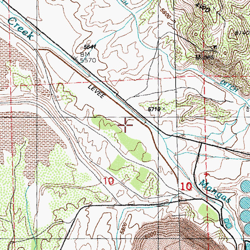 Topographic Map of Thompson Ranch, NM