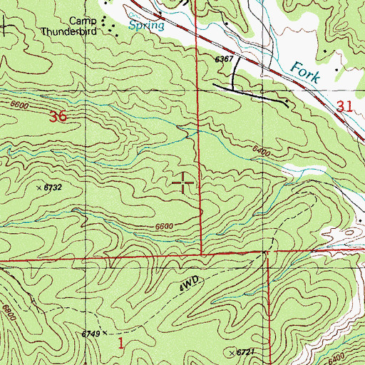 Topographic Map of Three Circle Canyon, NM