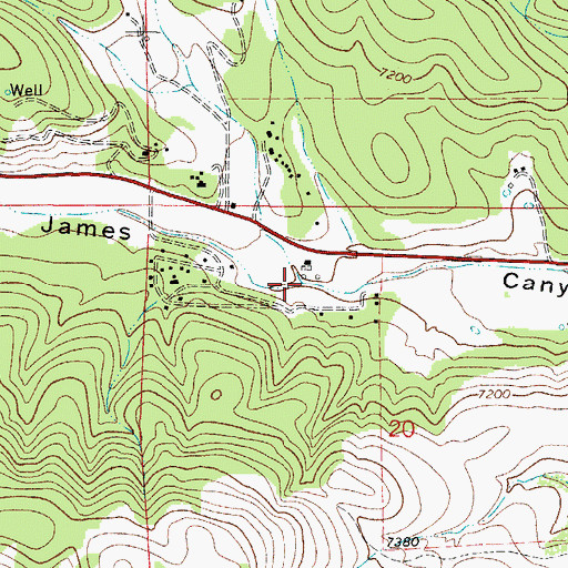 Topographic Map of Threemile Canyon, NM