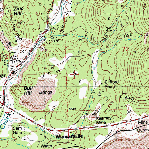 Topographic Map of Thunderbolt Shaft, NM